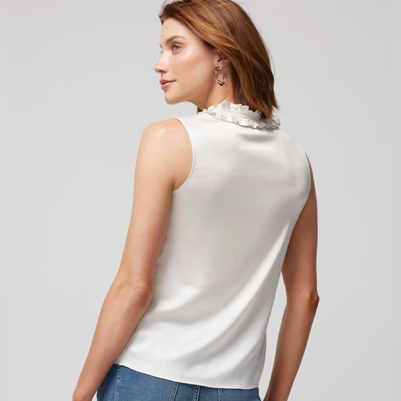NWT WHBM Satin Ruched Neck Shell - Picture 3 of 4